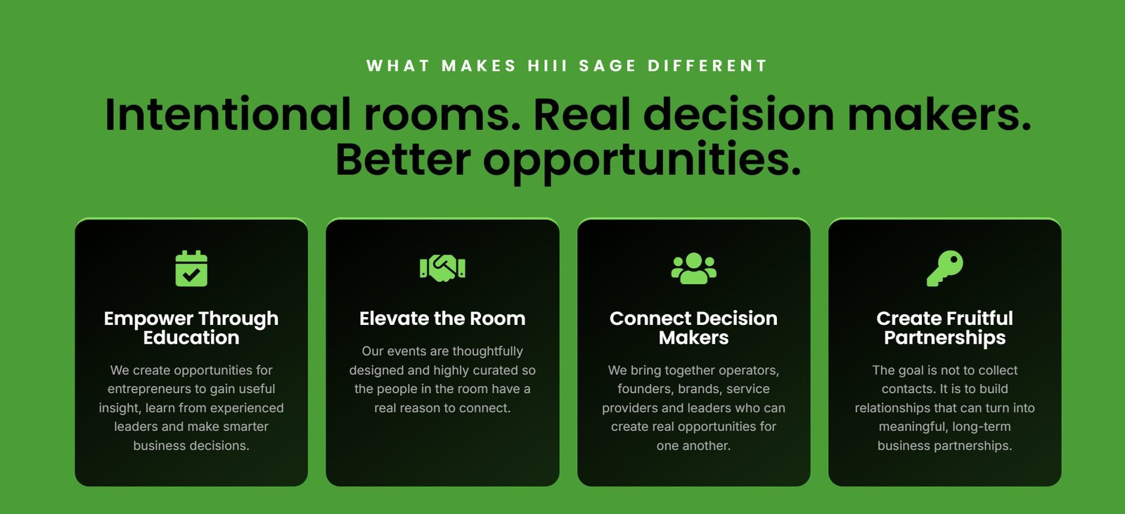 Hiii Sage what makes us different feature grid